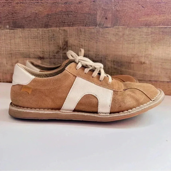 Camper Brothers Sport Vintage Leather Hand Stitched Shoes - Picture 2 of 9